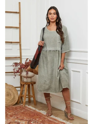 La Compagnie Du Lin Sukienka w kolorze khaki rozmiar: XL