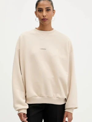 La Mania bluza damska kolor beżowy gładka MILKSHAKE
