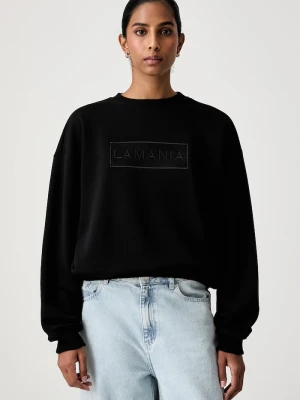 La Mania bluza damska z bawełną MEA czarny