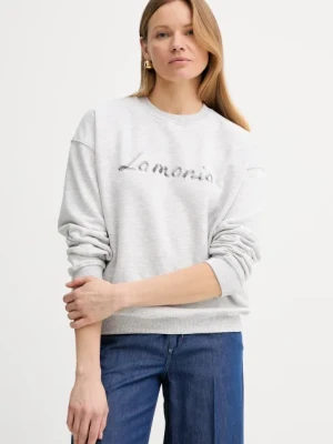 La Mania bluza FIORA damska kolor szary z nadrukiem FIORA