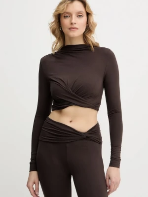 La Mania bluzka KADDY damskie kolor brązowy KADDY