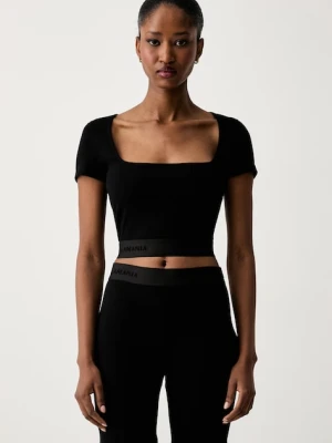 La Mania crop top damski z wiskozy LEX