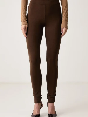 La Mania legginsy damskie MELL brązowy