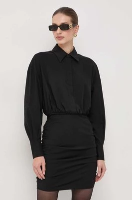 La Mania sukienka kolor czarny mini dopasowana