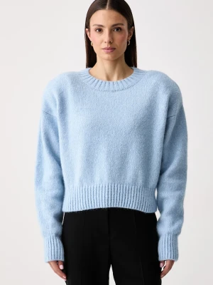 La Mania sweter damski z wełną merino THEIA niebieski