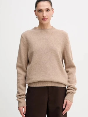 La Mania sweter wełniany MELLOW damski kolor beżowy MELLOW