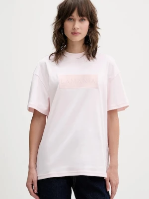 La Mania t-shirt bawełniany ALISA damski kolor różowy ALISA