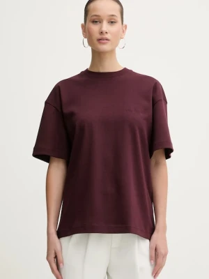 La Mania t-shirt bawełniany BABES damski kolor bordowy BABES