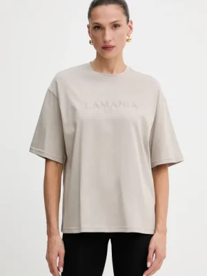 La Mania t-shirt bawełniany damski kolor beżowy MELANIE.T-SHIRT