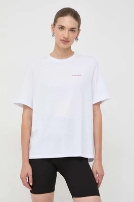 La Mania t-shirt bawełniany damski kolor biały