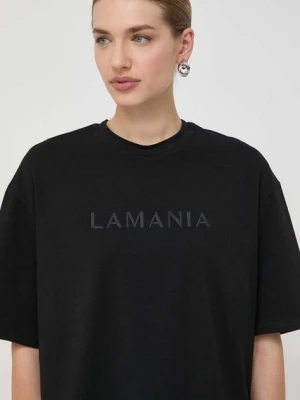 La Mania t-shirt bawełniany damski kolor czarny