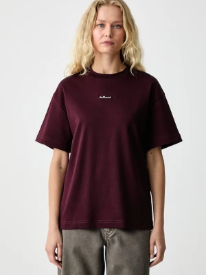 La Mania T-shirt damski bawełniany COLDI bordowy