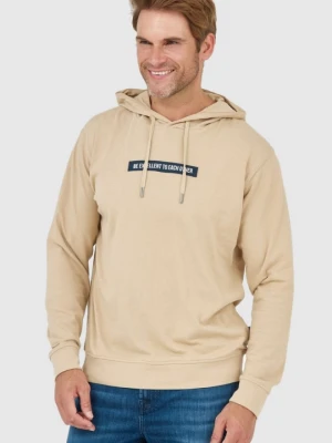 LA MARTINA Beżowa bluza męska z kapturem, Rozmiar XL