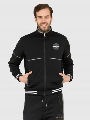 LA MARTINA Czarna bluza męska na suwak, Rozmiar XL