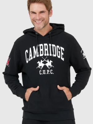 LA MARTINA Czarna bluza męska z kapturem, Rozmiar XL