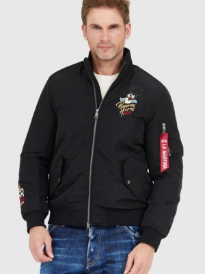 LA MARTINA Czarna męska kurtka bomberka, Rozmiar XL