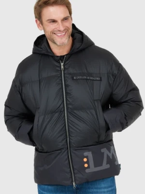 LA MARTINA Czarna męska kurtka puchowa z logo, Rozmiar M