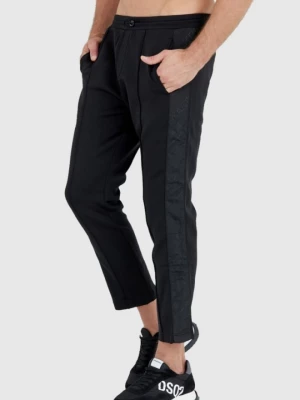 LA MARTINA Czarne spodnie dresowe z lampasami