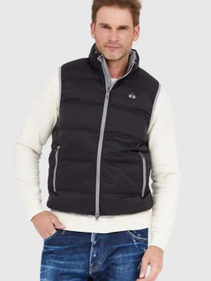 LA MARTINA Czarny puchowy bezrękawnik męski, Rozmiar M