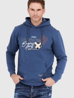 LA MARTINA Granatowa bluza męska z naszywkami, Rozmiar XXL