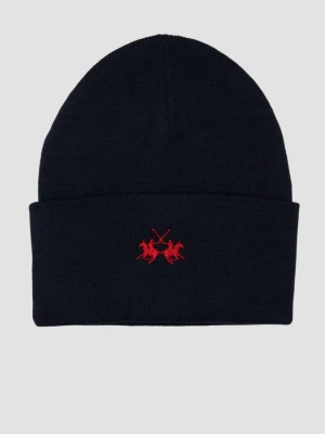 LA MARTINA Granatowa czapka beanie