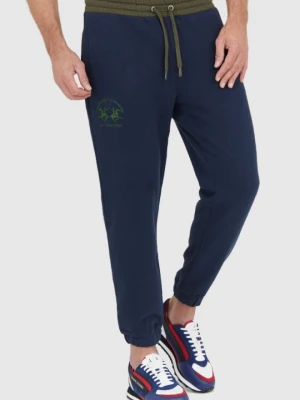 LA MARTINA Granatowe spodnie męskie dresowe z bawełny, Rozmiar L