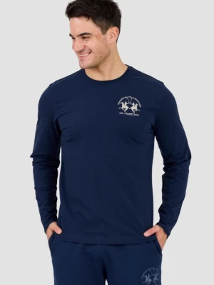 LA MARTINA Granatowy męski longsleeve JERSEY, Rozmiar XL
