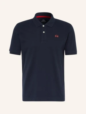 La Martina Koszulka Polo Z Piki Regular Fit blau