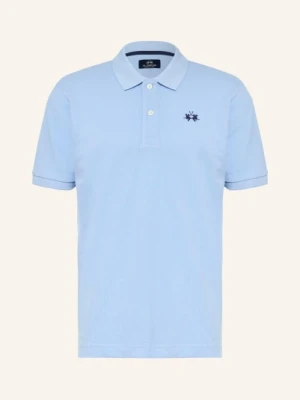 La Martina Koszulka Polo Z Piki Regular Fit blau
