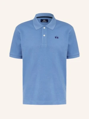 La Martina Koszulka Polo Z Piki Regular Fit blau