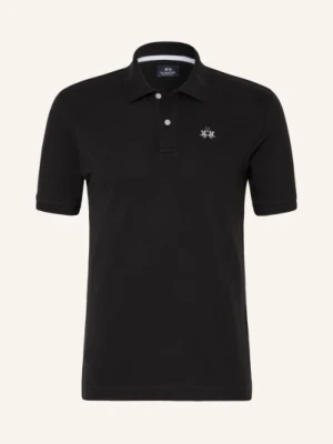 La Martina Koszulka Polo Z Piki Regular Fit schwarz