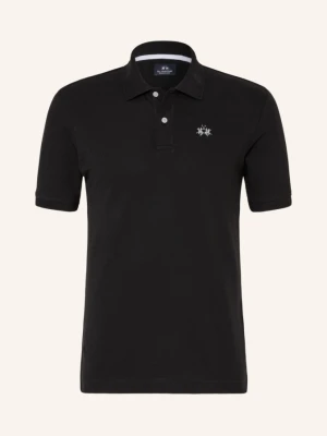 La Martina Koszulka Polo Z Piki Regular Fit schwarz CZARNY