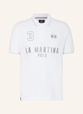 La Martina Koszulka Polo Z Piki Regular Fit weiss