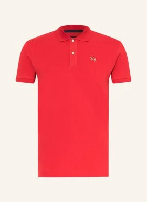 La Martina Koszulka Polo Z Piki Slim Fit rot