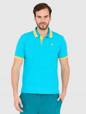 LA MARTINA Niebieska męska koszulka polo, Rozmiar L