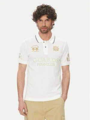 La Martina Polo Achille MAPG30 PK097 Biały Regular Fit