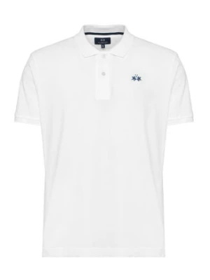 La Martina Polo BPMP01 PK031 Biały Regular Fit