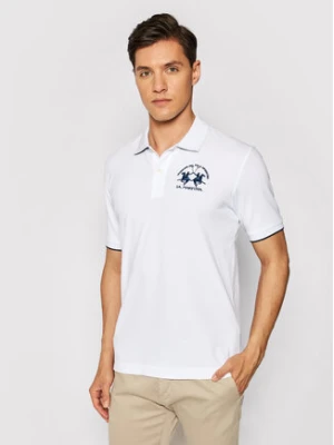 La Martina Polo CCMP01 PK001 Biały Regular Fit