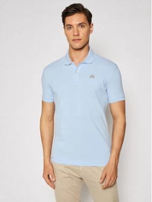 La Martina Polo Piquet CCMP02 PK001 Błękitny Slim Fit