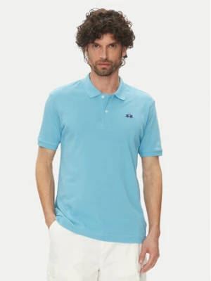 La Martina Polo Tex BPMP01 PK031 Błękitny Regular Fit