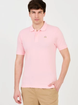 LA MARTINA Różowy t-shirt z małym logo
