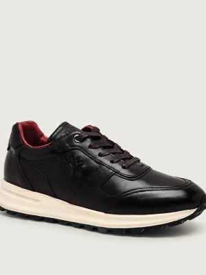 La Martina Skórzane sneakersy Dustin brązowy