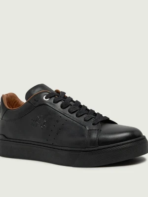 La Martina Skórzane sneakersy Dustin czarny