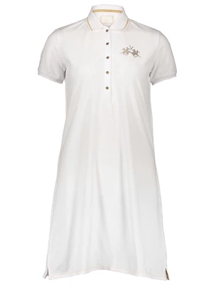 La Martina Sukienka polo w kolorze białym rozmiar: XL