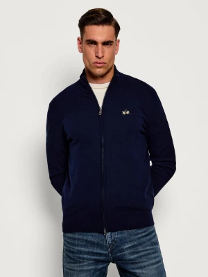 La Martina Sweter | Regular Fit | z dodatkiem wełny granatowy