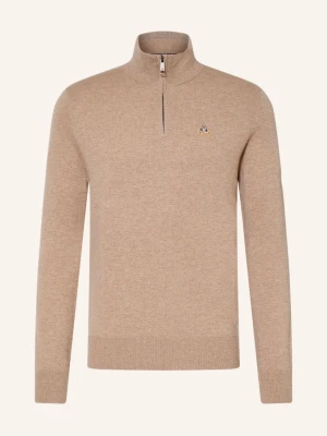 La Martina Sweter Typu Troyer beige