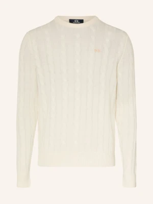 La Martina Sweter weiss KREMOWY