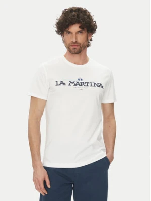 La Martina T-Shirt Aguer MAR304 JS206 Biały Regular Fit