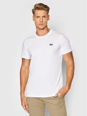 La Martina T-Shirt CCMR04 JS206 Biały Regular Fit