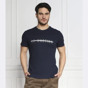 La Martina T-shirt | Regular Fit | z dodatkiem lnu